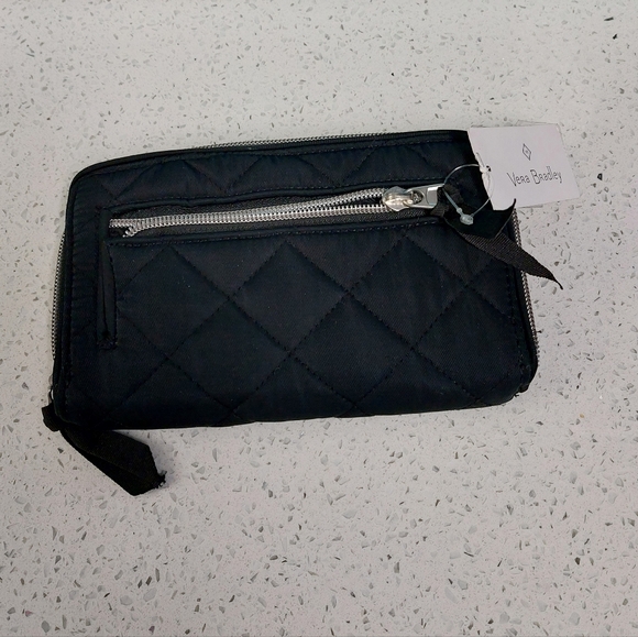 Vera Bradley Performance Twill Turnlock Wallet Classic Black NWT - Picture 2 of 5